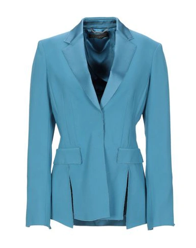 Versace Sartorial Jacket In Azure