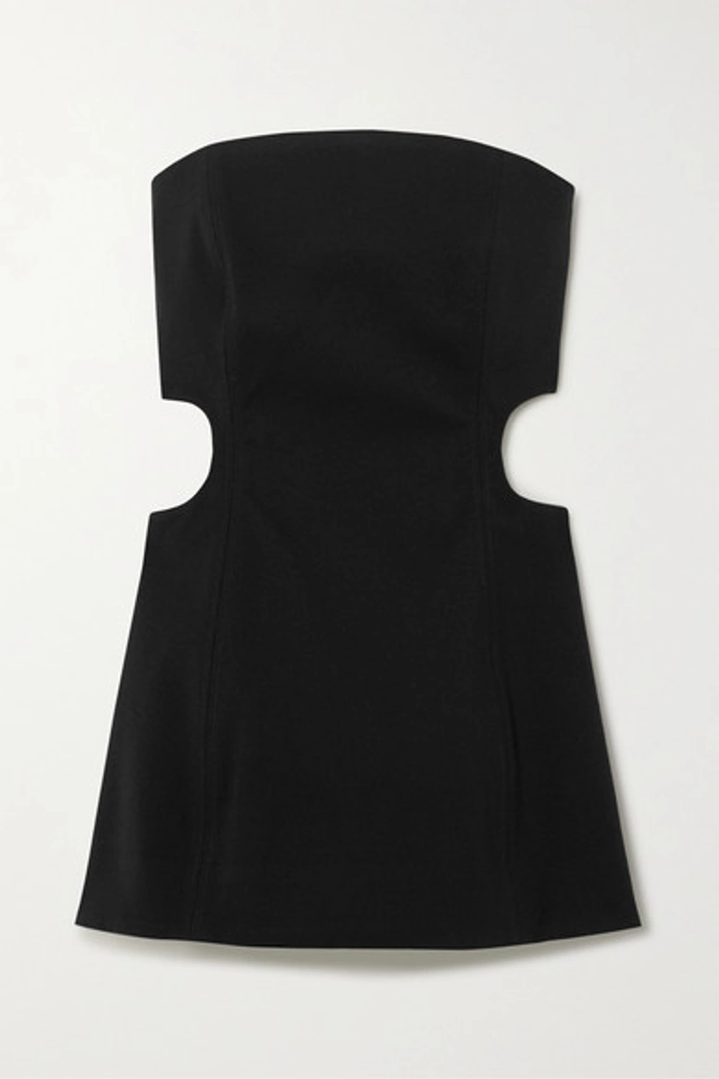 Georgia Alice Lucia Strapless Cut-out Crepe Mini Dress In Black