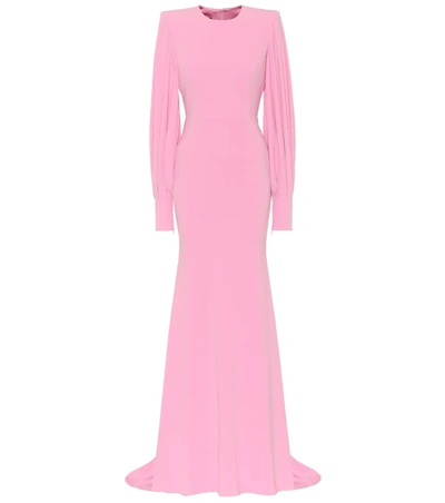 Alex Perry Davis Crepe Gown In Pink