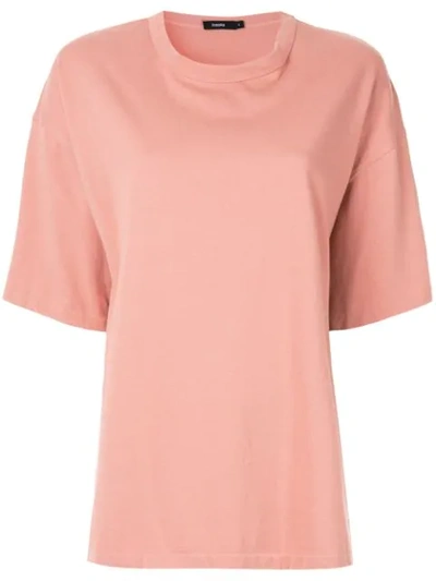 Bassike T-shirt Im Oversized-look - Rosa In Pink