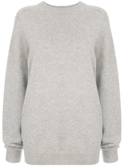 Bassike Oversized Cashmere Pullover Sweater In Grey ModeSens