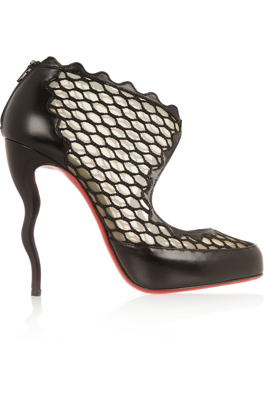 christian louboutin mesh booties