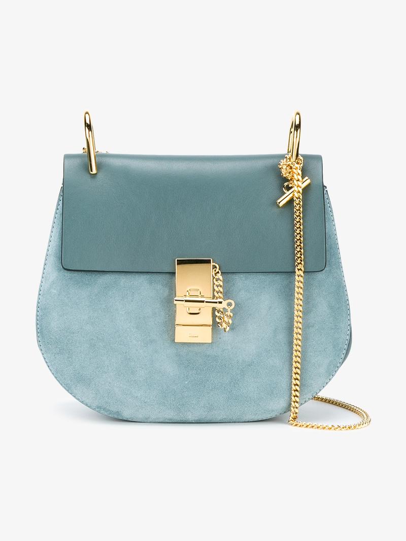 Chloé Cloudy Blue Drew Shoulder Bag | ModeSens