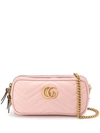 Gucci Mini 'gg Marmont' Clutch In Pink
