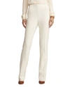 Ralph Lauren Alandra Straight-leg Wool Pants In Cream