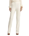 Ralph Lauren Alandra Straight-leg Wool Pants In Ivory