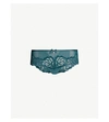 Chantelle Orangerie Mesh And Lace Hipster Briefs In Green 016