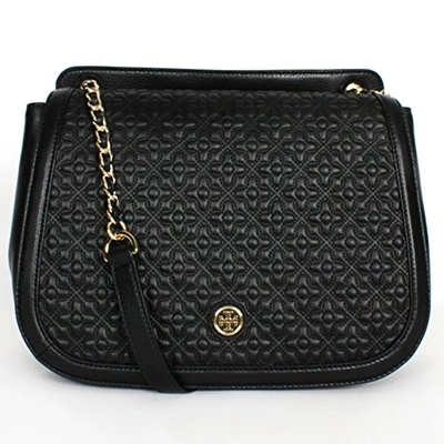 Tory Burch Bryant Quilted Leather Luggage Shoulder Bag In Black | ModeSens