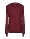 Gran Sasso Sweaters In Maroon