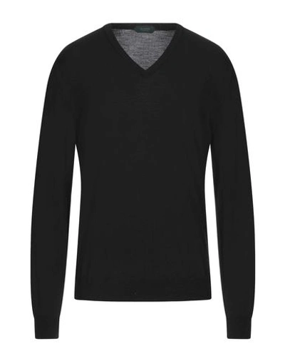 Zanone Sweater In Dark Green