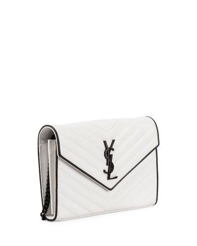 ysl wallet white