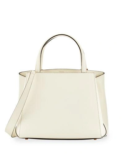 Valextra Triennale Small Leather Tote Bag, White