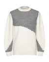 Grey Daniele Alessandrini Sweaters In Ivory