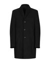 Grey Daniele Alessandrini Coats In Black