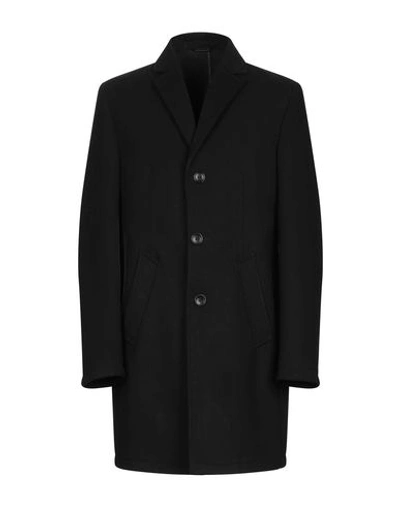 Grey Daniele Alessandrini Coats In Black