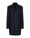 Grey Daniele Alessandrini Coats In Dark Blue
