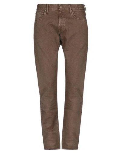 Incotex Denim Pants In Brown