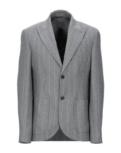 Grey Daniele Alessandrini Suit Jackets In Grey