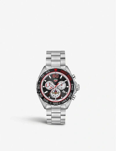 Tag Heuer Caz101v. Ba0842 Formula 1 Indy 500 Special Edition Stainless Steel Watch In Black