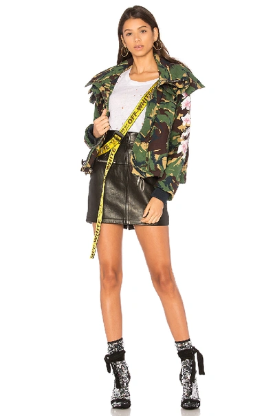Off-white High-neck Camouflage-print Jacket