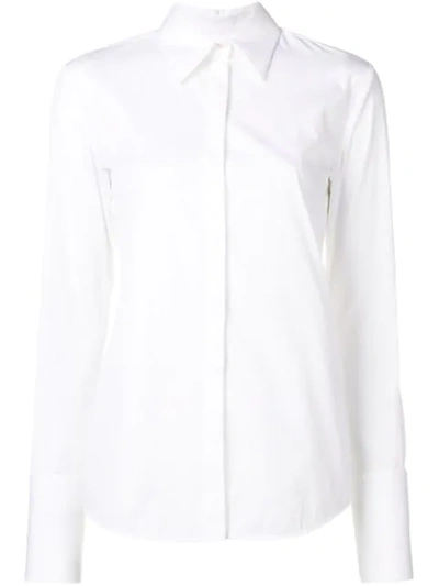 Victoria Victoria Beckham Bow-back Cotton Shirt In White
