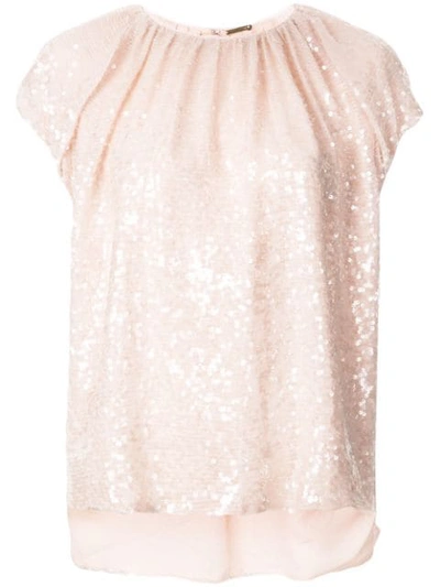 Adam Lippes Sequin Embellished Blouse In Pink