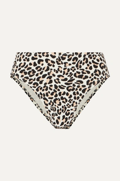 Norma Kamali Leopard-print High-rise Bikini Briefs In Leopard Print