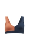 Vaara Elsa Stretch-jersey Sports Bra In Navy Copper