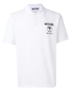 Moschino Double Question Mark Logo Polo Shirt In White