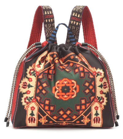 Etro Neo Nomad Satin Drawstring Backpack In Multicoloured