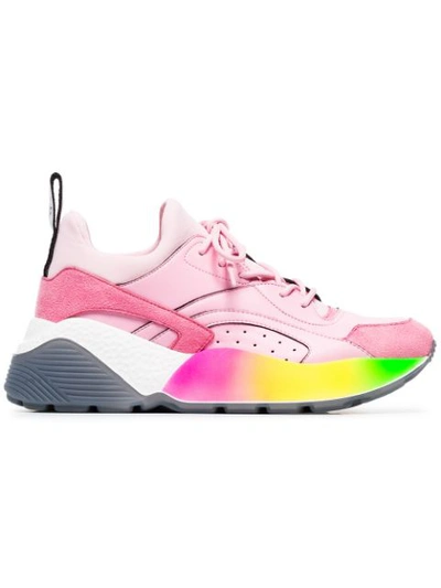 Stella Mccartney Eclypse Rainbow Print Sneakers In Pink