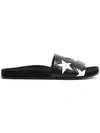 Stella Mccartney Two-tone Faux Leather Slides In Nocolor