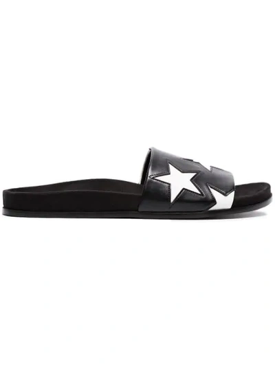 Stella Mccartney Two-tone Faux Leather Slides In Nocolor
