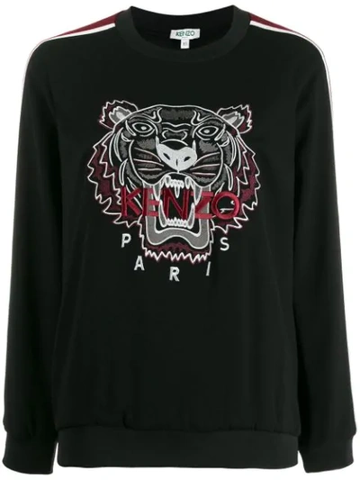 Kenzo Tiger Sweatshirt In Black,red,white