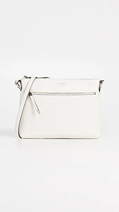 Kate Spade Medium Polly Leather Crossbody Bag - White In Parchment