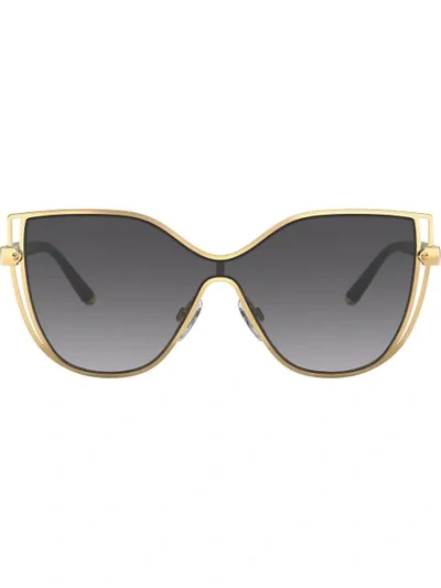 Dolce & Gabbana Cat Eye Sunglasses In Gold
