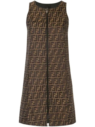 Pre-owned Fendi Reversible Dress In Brown | ModeSens
