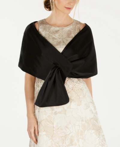 Calvin Klein Pull-through Shawl In Black