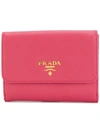 Prada Trifold Flap Purse In Pink