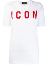 Dsquared2 Printed Icon Cotton Jersey T-shirt In White