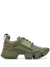 Givenchy Jaw Raised-sole Leather Trainers In Green