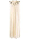 Chloé Sleeveless Pleated Maxi Dress In Neutrals
