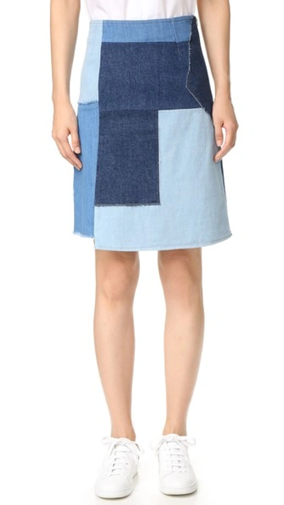 M.i.h Jeans Turo Patchwork Denim Skirt In Multi | ModeSens