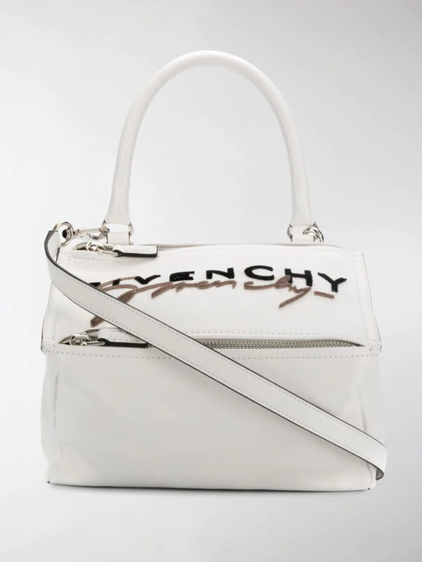 small white shoulder handbag