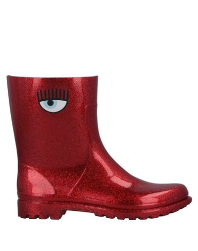 Chiara Ferragni Ankle Boots In Red