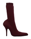 Balenciaga Ankle Boots In Brick Red