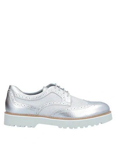 Hogan Lace-up Shoes In Silver