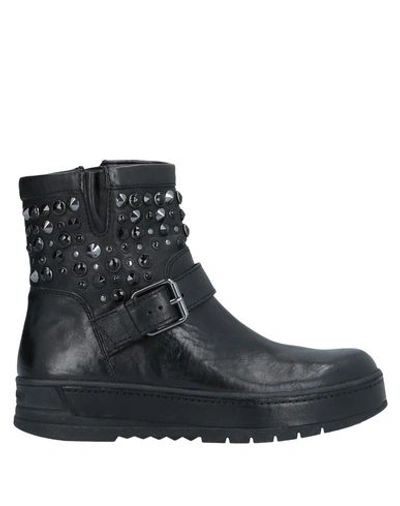 Crime London Ankle Boots In Black