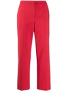 Escada Cropped Flare Trousers In Red