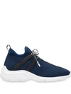 Prada Logo Sneakers In Blau